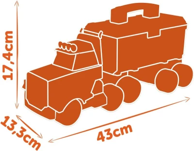Smoby B+D Kamion jeřáb šroubovací auto set s boxem s nářadím a vrtačkou
