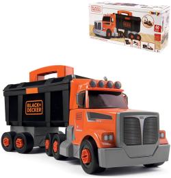 Smoby B+D Kamion jeřáb šroubovací s přívěsem stavební auto s boxem a nářadím Smoby B+D Kamion jeřáb šroubovací s přívěsem stavební auto s boxem a nářadím