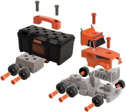 Smoby B+D Kamion jeřáb šroubovací s přívěsem stavební auto s boxem a nářadím