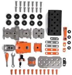 Smoby B+D Kamion jeřáb šroubovací s přívěsem stavební auto s boxem a nářadím