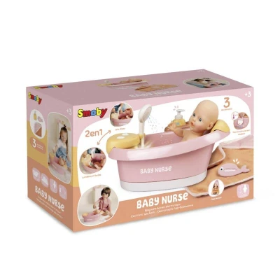 Smoby Vanička s funkční sprchou pro panenku miminko na baterie Světlo Zvuk