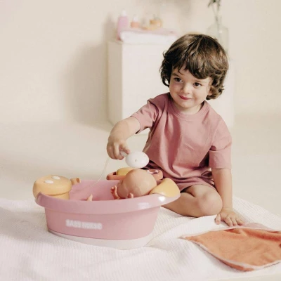 Smoby Vanička s funkční sprchou pro panenku miminko na baterie Světlo Zvuk