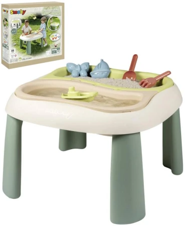 Smoby Baby stoleček na písek a vodu herní set s formičkami a nástroji Smoby Baby stoleček na písek a vodu herní set s formičkami a nástroji