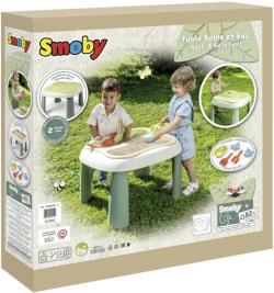 Smoby Baby stolík na piesok a vodu hrací set s formičkami a náradím