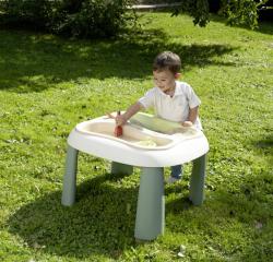 Smoby Baby stolík na piesok a vodu hrací set s formičkami a náradím