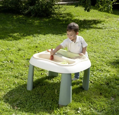 Smoby Baby stoleček na písek a vodu herní set s formičkami a nástroji
