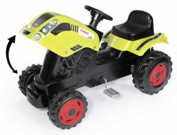 Smoby Baby traktor dětský šlapací CLAAS zelený s vlečkou a klaksonem plast