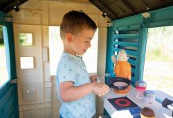 Smoby Baby záhradný domček Cukráreň so čítačkou kariet a riadím