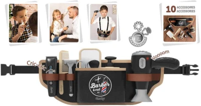 Smoby Barber sada na holenie a strihanie pás s doplnkami na batérie Svetlo Zvuk