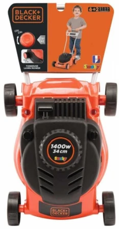 Smoby Black and Decker kosačka záhradná detská 35x56x23cm čiernooranžová plast