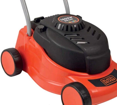 Smoby Black and Decker kosačka záhradná detská 35x56x23cm čiernooranžová plast