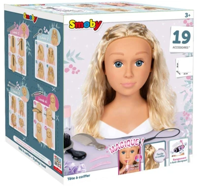 Smoby Česací hlava My Beauty blondýnka kadeřnický set s doplňky