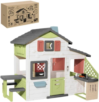 Smoby Domeček zahradní s kuchyní rozšiřitelný set s doplňky na baterie Zvuk