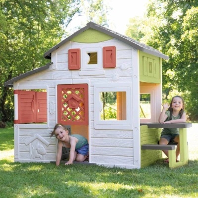 Smoby Domeček zahradní s kuchyní rozšiřitelný set s doplňky na baterie Zvuk