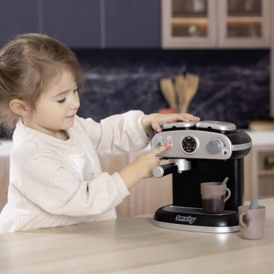Smoby Espresso kávovar dětský presovač na baterie Světlo Zvuk