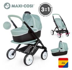 Smoby Kočárek Maxi Cosi trojkombinace pro panenku miminko zelenošedý 3v1