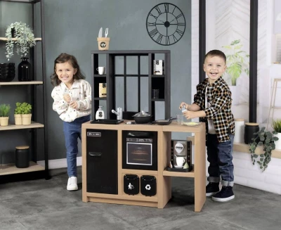 Smoby Kuchyňka Loft moderní dětské kuchyňské studio s nádobím a doplňky