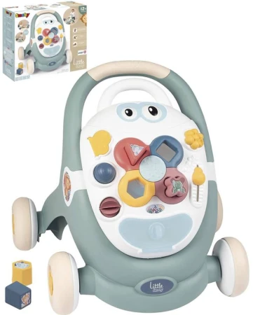 Smoby Little baby chodítko / hrací deska / kočárek s aktivitami 3v1 Smoby Little baby chodítko / hrací deska / kočárek s aktivitami 3v1