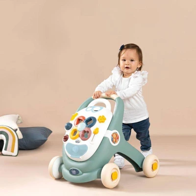 Smoby Little baby chodítko / hrací deska / kočárek s aktivitami 3v1