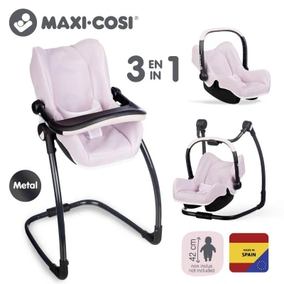 Smoby Maxi-Cosi 3v1 Nosítko židlička houpačka pro panenku miminko