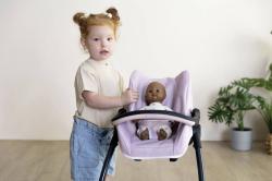 Smoby Maxi-Cosi 3v1 Autosedačka a židlička pro panenky světle růžová