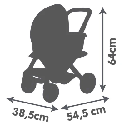 Smoby Maxi-Cosi Kombinovaný kočárek pro panenky miminko růžový 3v1