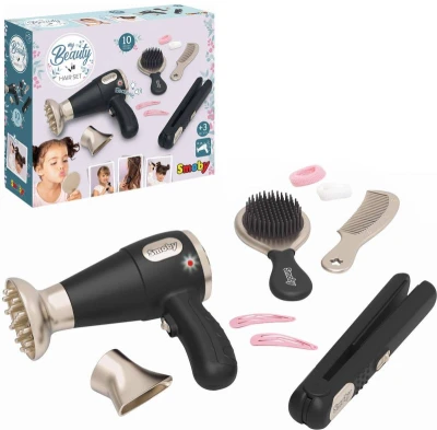 Smoby My Beauty Kadeřnický set s fénem a doplňky na baterie Světlo Zvuk Smoby My Beauty Kadeřnický set s fénem a doplňky na baterie Světlo Zvuk