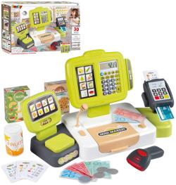 Smoby Pokladna elektronická s váhou zelenošedá na baterie Světlo Zvuk Smoby Pokladna elektronická s váhou zelenošedá na baterie Světlo Zvuk