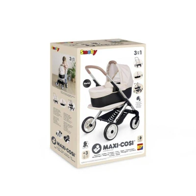 SMOBY Smoby Kombinovaný kočárek Maxi Cosi pro panenky béžový