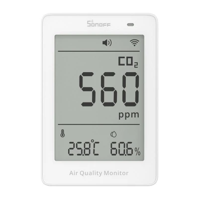 Sonoff AirGuard CO2 SAWF-08P WiFi LCD měřič kvality vzduchu