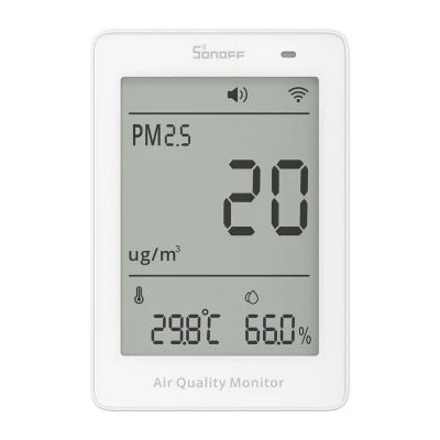 Sonoff AirGuard PM2.5 SAWF-07P WiFi LCD monitor kvality vzduchu