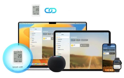 Sonoff AirGuard PM2.5 SAWF-07P WiFi LCD monitor kvality vzduchu