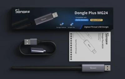 Sonoff Dongle Plus MG24 šedá ZigBee brána (Home Assistant, openHAB, Zigbee2MQTT)