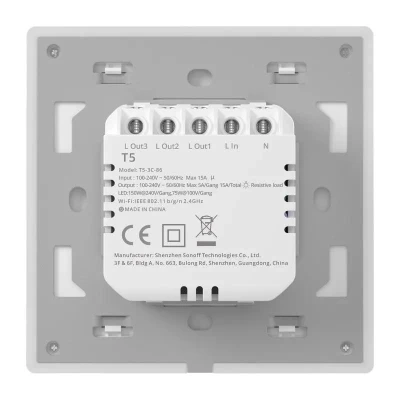 Sonoff Chytrý dotykový nástěnný vypínač Wi-Fi TX T5 4C (4kanálový)