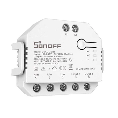 Sonoff Chytrý přepínač Wi-Fi Dual R3 Lite