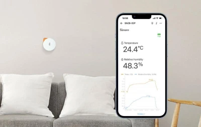 Sonoff Chytrý senzor teploty a vlhkosti Zigbee SNZB-02P (kulatý)