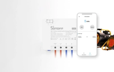 Sonoff Chytrý vypínač Wi-Fi s monitorováním spotřeby energie POWR3 (25A/5500W)