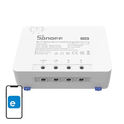 Sonoff Chytrý vypínač Wi-Fi s monitorováním spotřeby energie POWR3 (25A/5500W) Sonoff Chytrý vypínač Wi-Fi s monitorováním spotřeby energie POWR3 (25A/5500W)
