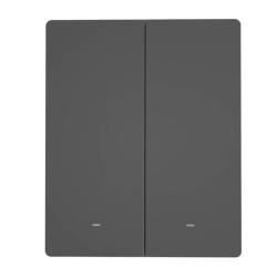 Sonoff Chytrý WiFi nástěnný spínač M5-2C-80 (2kanálový, pro rám, grafitový)