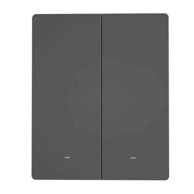 Sonoff Chytrý WiFi nástěnný spínač M5-2C-80 (2kanálový, pro rám, grafitový)