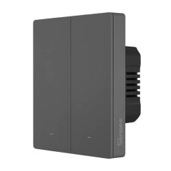 Sonoff Chytrý WiFi nástěnný spínač M5-2C-80 (2kanálový, pro rám, grafitový)
