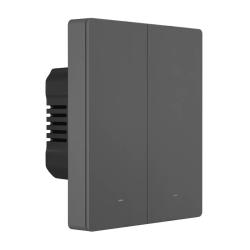 Sonoff Chytrý WiFi nástěnný spínač M5-2C-80 (2kanálový, pro rám, grafitový)