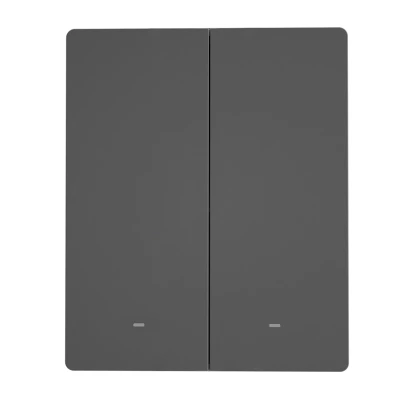 Sonoff Chytrý WiFi nástěnný spínač M5-2C-80 (2kanálový, pro rám, grafitový)