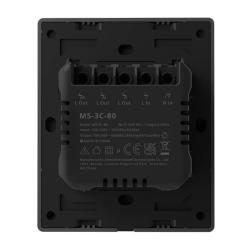 Sonoff Chytrý WiFi nástěnný spínač M5-3C-80 (3kanálový, pro rám, grafitový)