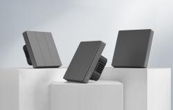 Sonoff Chytrý WiFi nástěnný spínač M5-3C-80 (3kanálový, pro rám, grafitový)