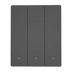 Sonoff Chytrý WiFi nástěnný spínač M5-3C-80 (3kanálový, pro rám, grafitový)