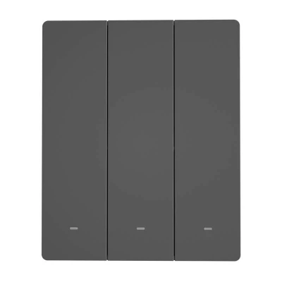 Sonoff Chytrý WiFi nástěnný spínač M5-3C-80 (3kanálový, pro rám, grafitový)