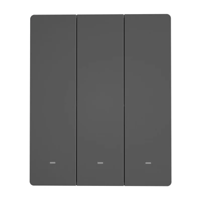Sonoff Chytrý WiFi nástěnný spínač M5-3C-80 (3kanálový, pro rám, grafitový)