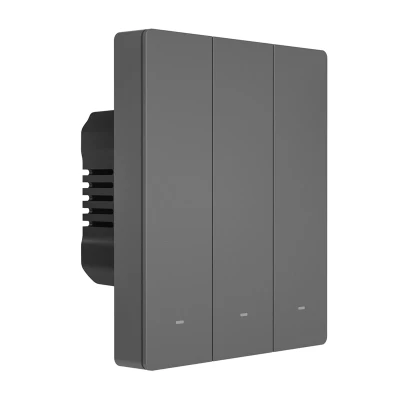 Sonoff Chytrý WiFi nástěnný spínač M5-3C-80 (3kanálový, pro rám, grafitový)