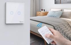 Sonoff Dotykový spínač osvětlení WiFi + RF 433 T2 EU TX (2-kanálový)